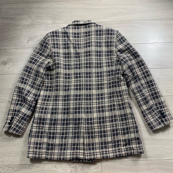 Zara Plaid Double Breasted Blazer - Picture 4 of 11
